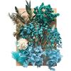 Hileyu Fiori secchi Foglie di fiori secchi pressati misti Fiori artificiali decorativi naturali multipli Fiori secchi per artigianato Torte in resina Gioielli fai da te Nail Art Scrapbooks (Blue)