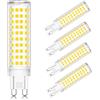 ZYGODLUK G9 Lampadine Led 12W, Bianco Freddo 6000K 12W Equivalente 120W Lampada Alogena, AC100-240V, 124 LEDS Angolo a fascio 360 °, Non Dimmerabile, Nessun Sfarfallio Lampadina Led G9, 5 Pezzi