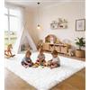 VOFUSHON Tappeto per Soggiorno Moderno 160x230 cm Bianco, Morbido a Pelo Lungo, Lavabile a Mano e Antiscivolo, Formato Maxi, Ideale anche per Camera da Letto