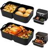 YFKJEU Friggitrice ad aria calda accessorio per Ninja Foodi Flexdrawer 10,4 l Airfryer AF500EU AF500EUCP, 1x10.4L & 2x5.2L Wiederverwendba Stampo in silicone Ninja AF500de Friggitrice ad aria calda inserto