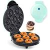 SQUADO Macchina per Ciambelle Mini Elettrica, 700 W, 12 pollici (30,5 cm), 7 Fori, per Famiglie Fai-Da-Te, Feste, Pasticcerie