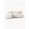Westwing Collection Divano letto angolare in teddy-bouclé con contenitore Pao