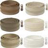 Aerzetix - Kit di Cerniera Lampo a Spirale 6x1 m N°5 tonalità Beige + 18 cursori N°5 Non bloccabile in Metallo - Cucito merceria Sartoria progetti creativi