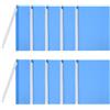 PATIKIL 10Pz Cartella Portadocumenti Trasparente con Clip Oscillante Blu | Apertura Laterale Senza Perforazione, Copertine Presentazione Colorate con Barra Scorrevole Triangolare
