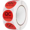 QUARKZMAN 1 Rotolo 500Pz Etichette QC Rifiutate, Adesivi di Controllo Qualità dell'Inventario Tondi da 1 Pollice per Gestione Magazzino Ispezione Organizzazione, Rosso