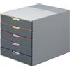Durable Cassettiera in plastica di alta qualità VARICOLOR® Durable 5 cassetti 7605-27