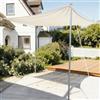 HAIKUS Tenda a Vela Ombreggiante Rettangolare 4x4 m, HDPE Traspirante, Telone Telo Ombreggiante Rettangolo 400x400 cm, Tenda da Sole per Esterno Giardino Terrazza, Bianca