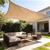 HAIKUS Tenda a Vela Impermeabile Rettangolare 2x3 m, Protezione Raggi UV 98%, Vela Ombreggiante Quadrata 3x2 m, Telo Tenda da Sole per Esterno, Giardino Terrazzo, Color sabbia