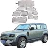 JONKOKO Parasole per parabrezza pieghevole per auto, riflettore per raggi UV, per finestrino anteriore e finestra in vetro per LR Defender 90 110 2004-2022 (per Defender 2020-2022, parasole in vetro a