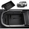 GAFAT Compatibile con Toyota RAV4 2019-2025 XA50/Hybrid/Plug in Hybrid Scatola portaoggetti per console centrale, Organizer 2024 RAV4 bracciolo, per monete e cellulare, con tappetini, accessori RAV4