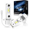 SHINYY Lampadine H3 LED per Auto, 16000LM 6500K Bianco 12V 500% Luminoso Lampade LED H3 Abbagliante Anabbaglianti Fari Kit di Conversione, 1:1 Sostituire Luci Alogene e Xeno