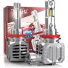 OUSHI Lampadine H11 LED, 110W, Canbus 20000 LM Fari a LED H8 H9 LED 6500K Xenon Bianche, H8 LED Lampadina Fari Abbaglianti o Anabbaglianti Per Auto, Confezione Da 2