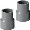 HIFROM Connettore per tubi di scappamento per grondaia, grondaia, manicotto di collegamento in plastica, connettori per tubo di pioggia, raccordo in PVC, riduttore DN 50/40, connettore per grondaia, grigio