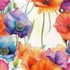 ICYEHAO Carta da Parati Adesiva Colorata Fiori, 44 x 300 cm Carta da Parati Arancione e Blu Floreale Foglie Piante Boho Pellicola Adesiva per Mobili,Camera da Letto,Soggiorno,Bagno,Cucina