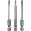 QUARKZMAN 3pz H3,0 Chiavi a Brugola per Punte da Trapano 3mm Punte Metriche Piane 1/4 Attacco Esagonale 75mm (3) Punta Cacciavite Esagonali Magnetico Lungo Industriale per Viti