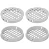 QUARKZMAN Tonda Griglia Aerazione 2, 4Pz Grigio Chiaro Plastica 60mm Copertura Prese Aria - Griglia Ventilazione Circolare - Aria Facili per Bagno, Casa, Ufficio, Armadio, Guardaroba