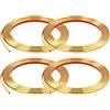 Zayejod PVC Flessibile Modanature Autoadesive Per Pareti,Striscia Decorativa Autoadesiva Peel e Stick Trim Per Piastrelle,Specchi,Soffitti,Pavimenti,Pannelli,Armadi(Oro,8mm/20M)