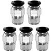 QUARKZMAN 5Pz Connettore Rapido Dritto Maschio a Filettatura 8mm Tube OD x 1/4 NPT Filettatura Maschio Raccordo Rapido Raccordi Aria Compressa per lista Aria Industriale PC8-N02, Nero