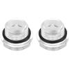 QUARKZMAN 2Pz Vetro Spia Olio Compressore Aria M16 x 1.5mm Maschio Indicatore Livello Liquido Testa Esagonale Plastica Olio Vista O-Ring per Aria Compressore Raccordi, Trasparente