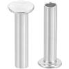 QUARKZMAN 50pz Rivetti Semitubolari, 5mm x 20mm Rivetti Semi-Tubolari Testa Piatta Tonda Alluminio Rivetti con Perno Metallo per Riparazioni Domestiche Industriali, Argento