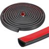 PATIKIL 13 Ft Guarnizione In Gomma A Forma Di D, Guarnizione Autoadesiva EPDM Per Porte Di Barche, RV, Auto, Camion, Marine, Porte Garage/Finestre, L: 1, A: 1/2, Nero/Rosso