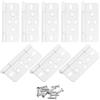 QUARKZMAN 8Pezzi 76x35x1.8mm Cerniere per Porte Non a Incasso Senza Rumore Placcatura per Mobili Armadi Finestre con Viti, Bianco