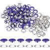 QUARKZMAN 100pz Kit Occhielli in Metallo 2/5 (10mm) ID Occhiello per Teloni Piccolo Rondelle Autoportante con Foro Rondelle per Scarpe Cuoio Perline Nuclei Tela Etichette, Viola