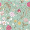 ReWallpaper Verde Carta Adesiva per Mobili Vintage Fiori Rosa 44.5CMx3M Pellicola Autoadesiva per Porte Armadio Carta Da Parati Verde Bagno Impermeabile Rimovibile Fantasia Foglie Fiori