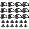QUARKZMAN 6x8mm Sfera Testa Perno Rivetto Vite Dietro con Giunto Toroidale, 12pz Bottone Nipplo Rivetto per Fai-da-Te Cuoio Artigianato, Metallico Nero