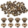 QUARKZMAN 50 set M5 x 5 mm Chicago Vite Viti in metallo con testa a croce Viti per rilegatura Post Nail Rivet Stud Vite Rivetti per Cintura Borsa Artigianato Legatoria, Bronzo