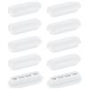 QUARKZMAN 10Pcs Paraurti Per Sedile WC, Paraurti In Plastica Antiscivolo Per Sedile WC, Paraurti Universali In Gomma Per Coperchio WC Per Casa Hotel, Bianco
