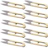 NingMengXYRHZB Golden Eagle - 10 tagliafili in metallo, acciaio ad alto tenore di carbonio, forbici multifunzionali per cucito, trapuntatura, lavoro a maglia, fai da te, gioielli, bonsai (dorato)