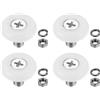 PATIKIL Rulli per Cassetti 19mm, 4 Set Pulegge Posizionamento Nylon Ruota Ricambio per Puleggia per Cassetti Piccoli Rondella Elastica e Dado per Scorrevole per Schedari, Bianco