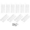 QUARKZMAN 10pz 3x1,4 Pollici Cerniere Porte Non a Filo Senza Rumore Cerniere per Porte a Libro Placcatura per Mobili Cucina Finestre Armadio con Viti, Bianco
