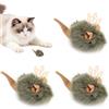 HENGBIRD 3PCS Topo Giocattolo per Gatti, Topolini Tintinnanti, Giocattoli Interattivi del Gatto, Giocattolo Interattivo per Gatti Squittio per Gatti Interni, Giocare Risveglia il Naturale Istinto Alla Caccia