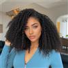 TNICE Half Wigs Human Hair Drawstring Headband curly 12 inch Natural Color | Half Wigs for Black Women Headband Wig Brazilian Virgin Hair Wear and Go 3-in-1 Drawstring Bandeau No Glue Kinky 180% Density