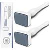 Phosyder Derma Stamp, 140 microneedling regolabile, microneedle Derma Roller per barba, microneedle Derma Pen strumento per la cura della pelle per uomini e donne uso domestico (2 pezzi)