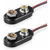PerfectHD 2 x supporto batteria da 9 V | forma a I | estremità del cavo allentate | impermeabile | supporto batteria clip | 2 pezzi