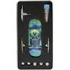 LEEFAI Pro Fingerboard Set completo 34 x 96 mm, tavola in acero, truck 4.0, design con stampa UV, mini skateboard da dito - Op3ra V3-Alienation