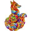 WOODVIO - Puzzle in legno per adulti e bambini - Volpe, puzzle fantastico a forma di animale, 165 pezzi unici, dimensione Re (42 x 38 cm)