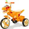 NMM Triciclo Dinosauro Con Clacson e Cesto Portaoggetti, Triciclo Bambini 2, 3, 4, 5, 6 Anni, Con Musica e Luci, Regali di Compleanno e Natale Adatti a Bambini e Bambine - Arancione