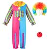 ReliBeauty Clown Costume Bambini Addensato Tessuto Carnevale,120