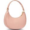 Vantamo Borsa a mezzaluna da donna - Borsa a mezzaluna in ecopelle con antifurto RFID e tracolla regolabile - luna con cerniere dorate e clip anti-borseggio - forma di luna per tutti i giorni