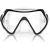 AOOSA Unisex Adult Anti-Fog Diving Mask, Diving Mask with Large Lenses, per Snorkeling, Diving, Apnea, Nuoto, Unisex, Nero Trasparente