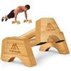 Flintronic Parallele Calisthenics, Maniglie per Flessioni in Legno, Legno Parallele Basse, Parallele in Legno per Fitness, Ginnastica e Allenamento Della Parte Superiore del Corpo