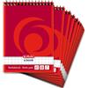 Herlitz 110510 Blocco a spirale A5, 50 fogli, 10 pezzi A quadretti A7