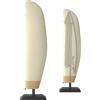 Outsunny Copertura per Ombrellone 3x3 m Impermeabile, Custodia Copri Ombrellone a Sbalzo con Cerniera e Laccio, Beige