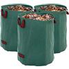 Outsunny Set 3 Sacchi per Rifiuti da Giardino da 300 L con Manici, Richiudibili e Riutilizzabili, Ø67x84 cm, Verde