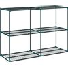 Outsunny Portapiante a 3 Livelli Aperti in Acciaio e Plastica, 143x48x100 cm, Verde Scuro | Aosom Italy
