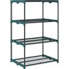 Outsunny Portapiante a 4 Livelli Aperti in Acciaio e Plastica, 67x49x105 cm, Verde Scuro | Aosom Italy